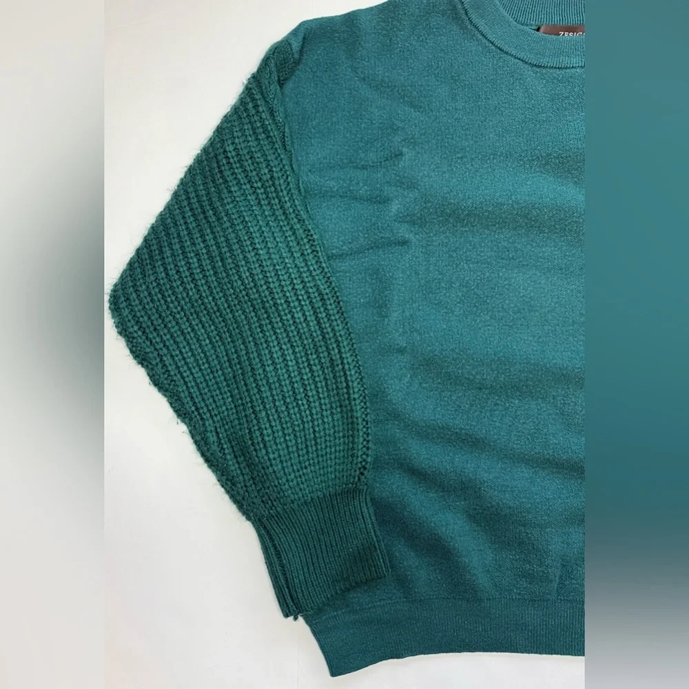 Zesica Chunky Cable Knit Long Sleeve Oversized Pullover Sweater Forest Green